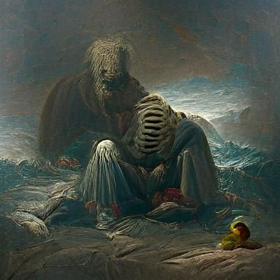 Sadness in a Dark, Gothic Horror Style