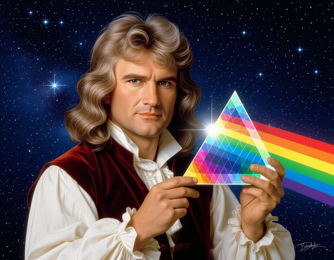 Newton's Prism: 1980s Style Airbrushed Art