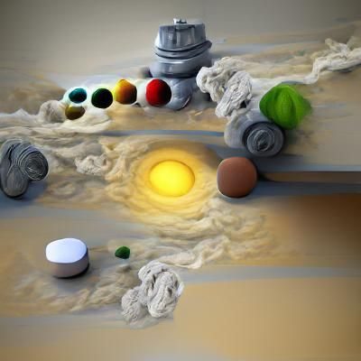 Detailed Painting of the Solar System