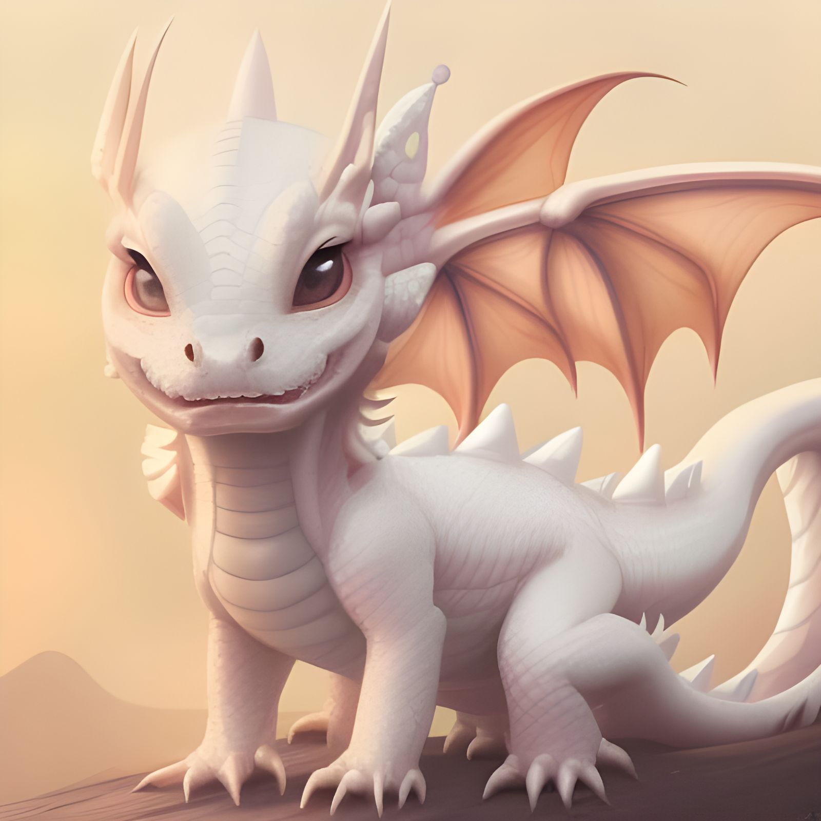 White Baby Dragon