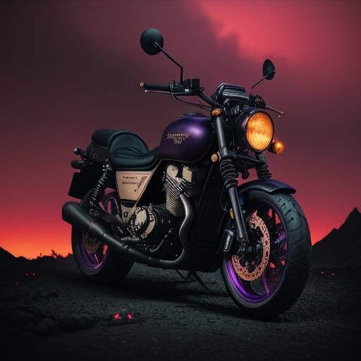 Biker in Wasteland: Dark Fantasy Concept Art