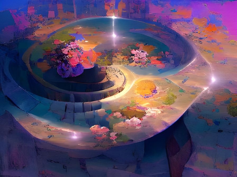Cosmic Well: Intricate Concept Art Masterpiece
