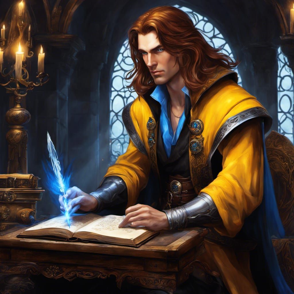 Declan Greycastle, mage, Order of Scribes, Adventurer in the Moonsea region of the Forgotten Realms