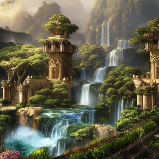 Hanging Garden City: Roman and Oriental Architecture