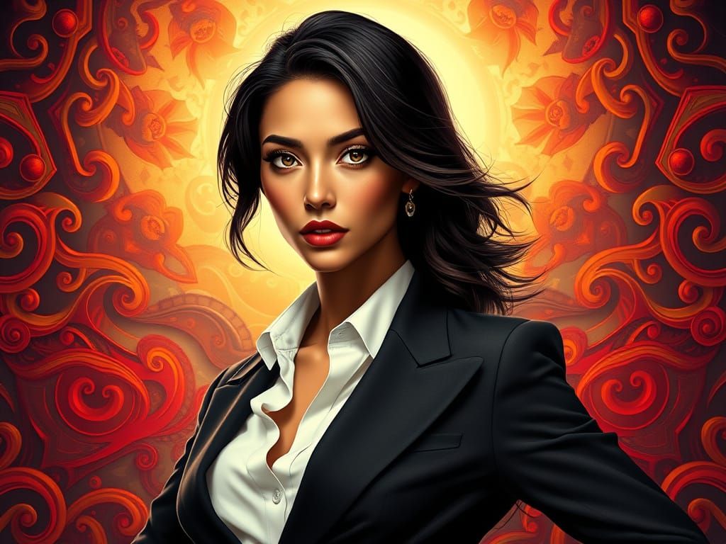 Sleek Businesswoman Exudes Confidence and Elegance