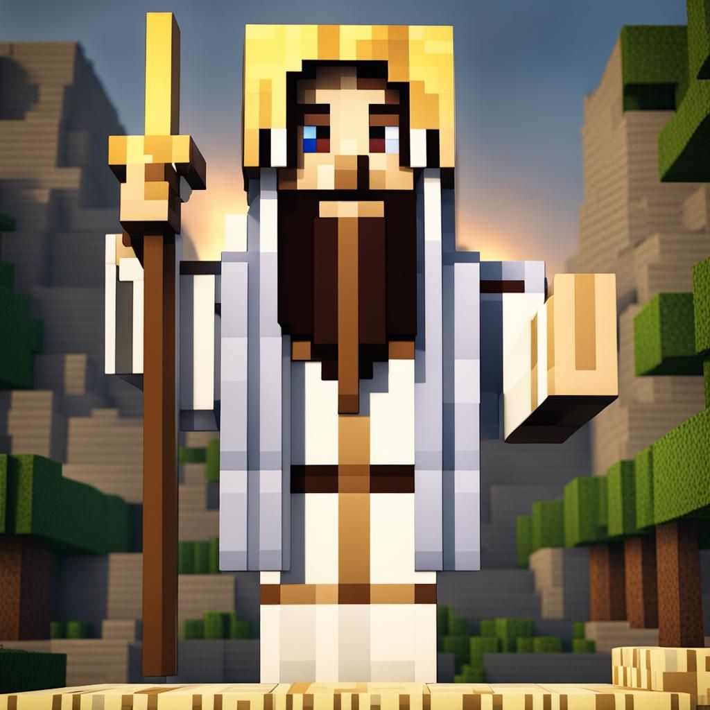 Jesus Christ in Minecraft 4K