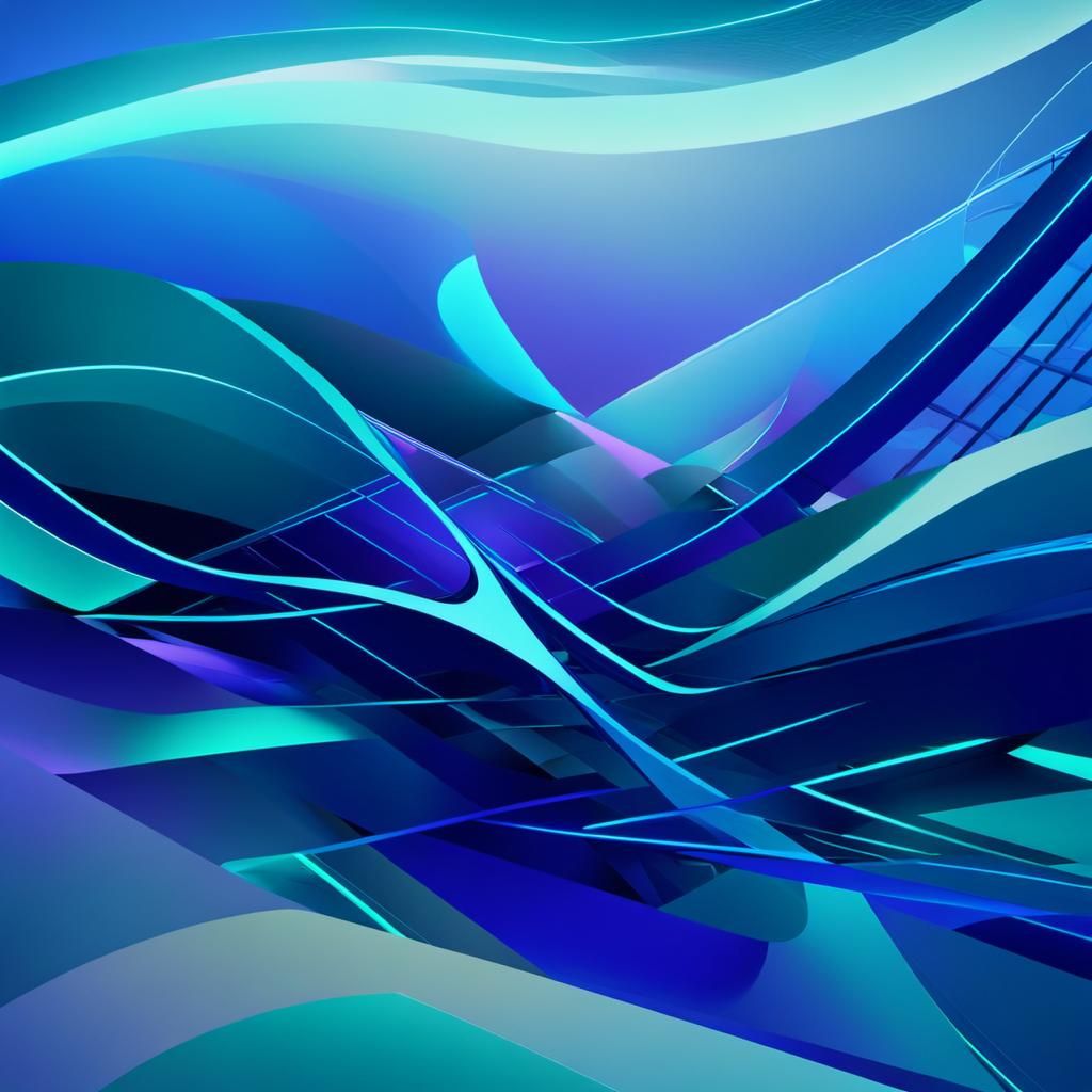 Abstract Green Swirls in Futuristic Digital Art