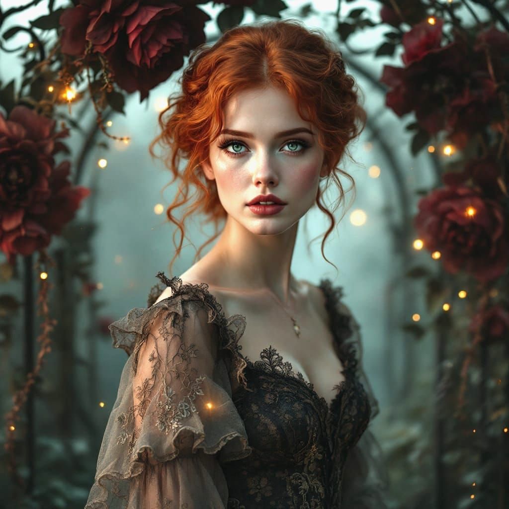 Ethereal Beauty in Vintage Fantasy Attire