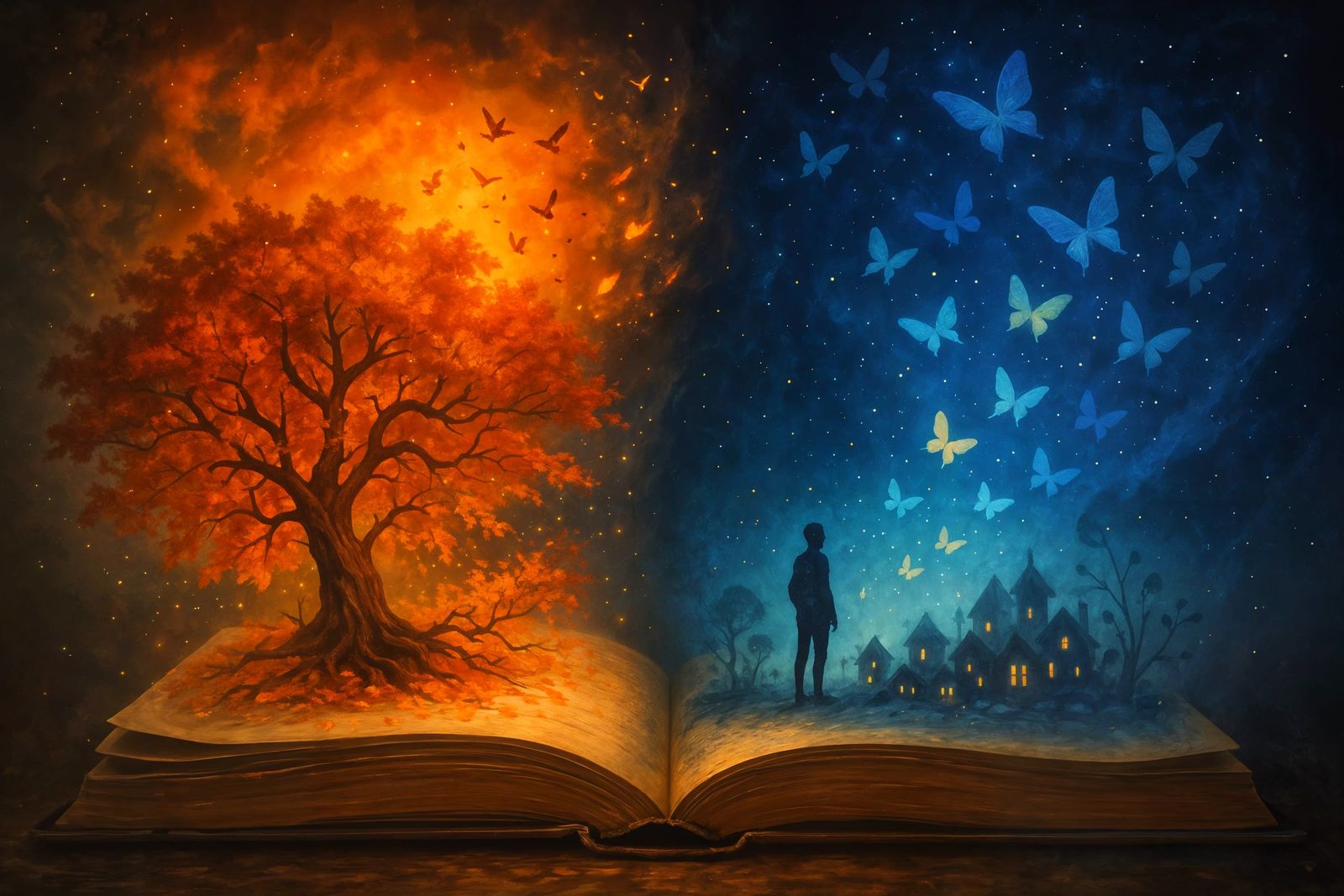 Contrasting Realities Bursting From an Ancient Book