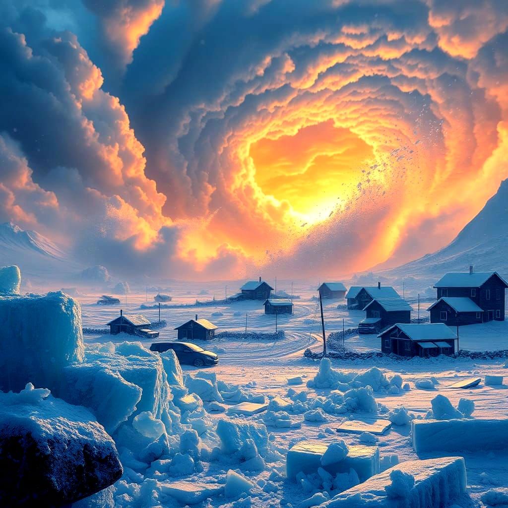 Icy Cyclone Devastates World in Stunning Visual Effects