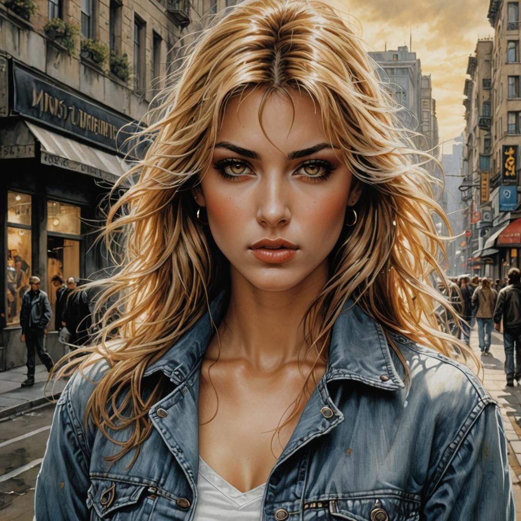 Beautiful Woman Portrait in Hyperrealistic Style