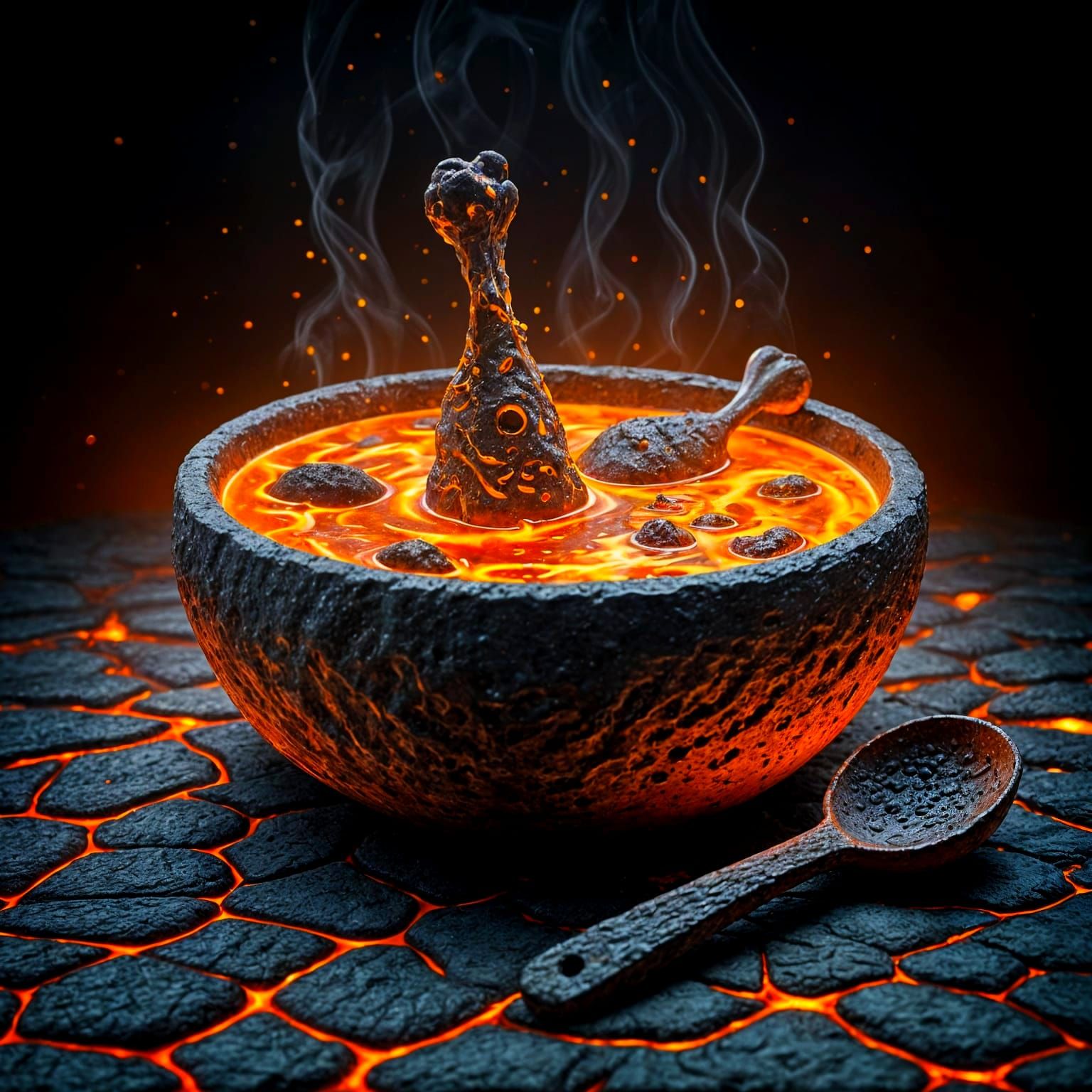 Lava chicken leg soup