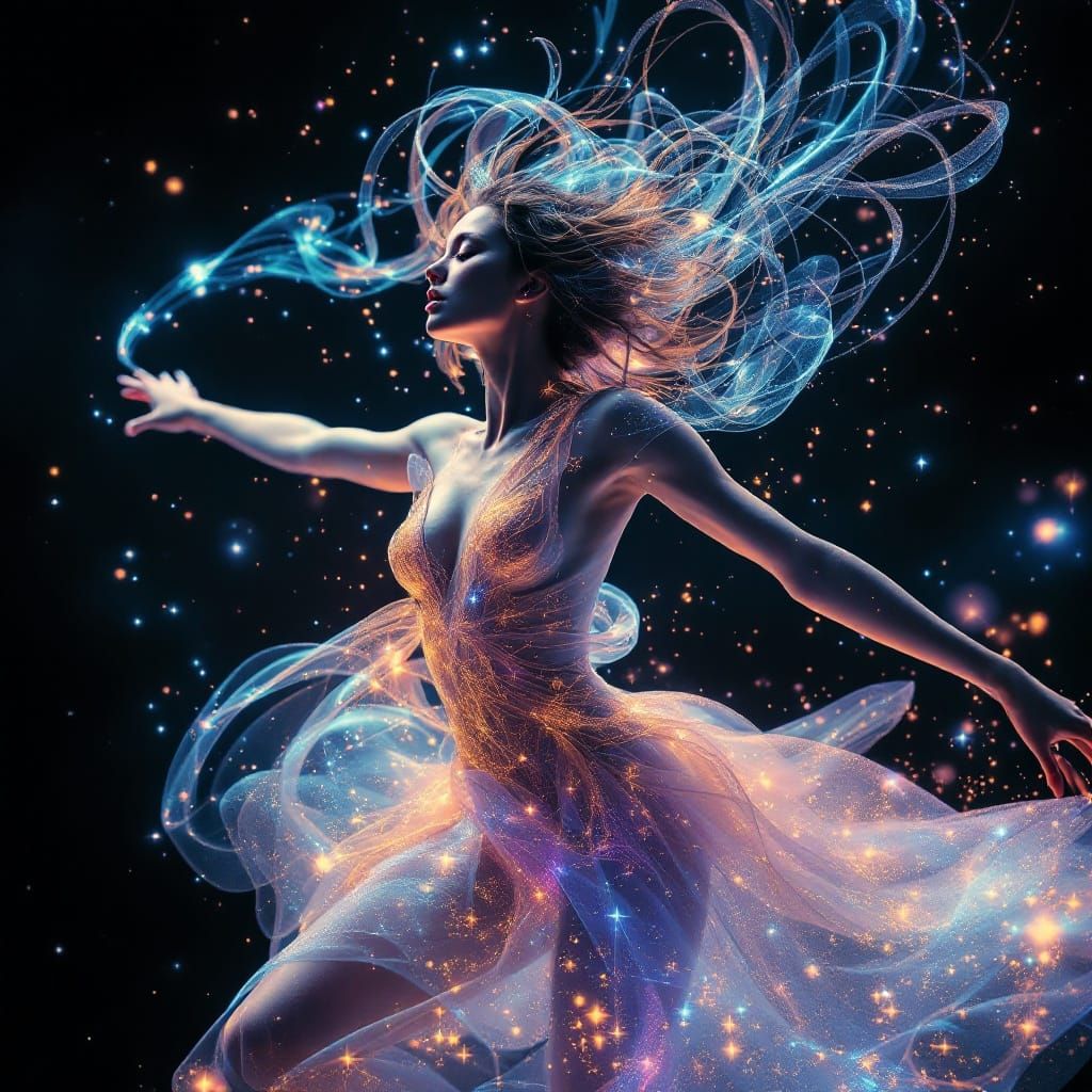 Ethereal Dancer in a Cinematic Dreamscape