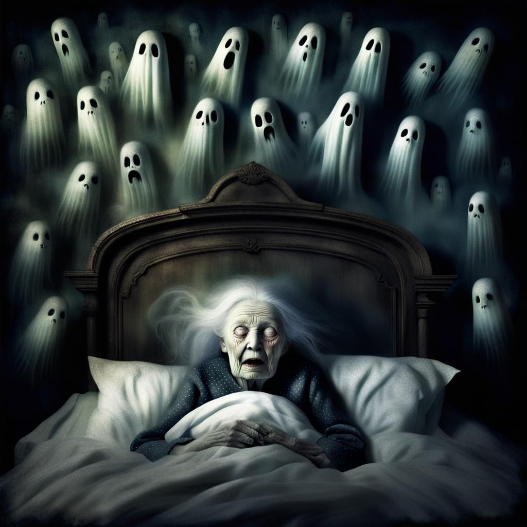 Haunted Insomnia: Old Woman's Ghostly Nightmare