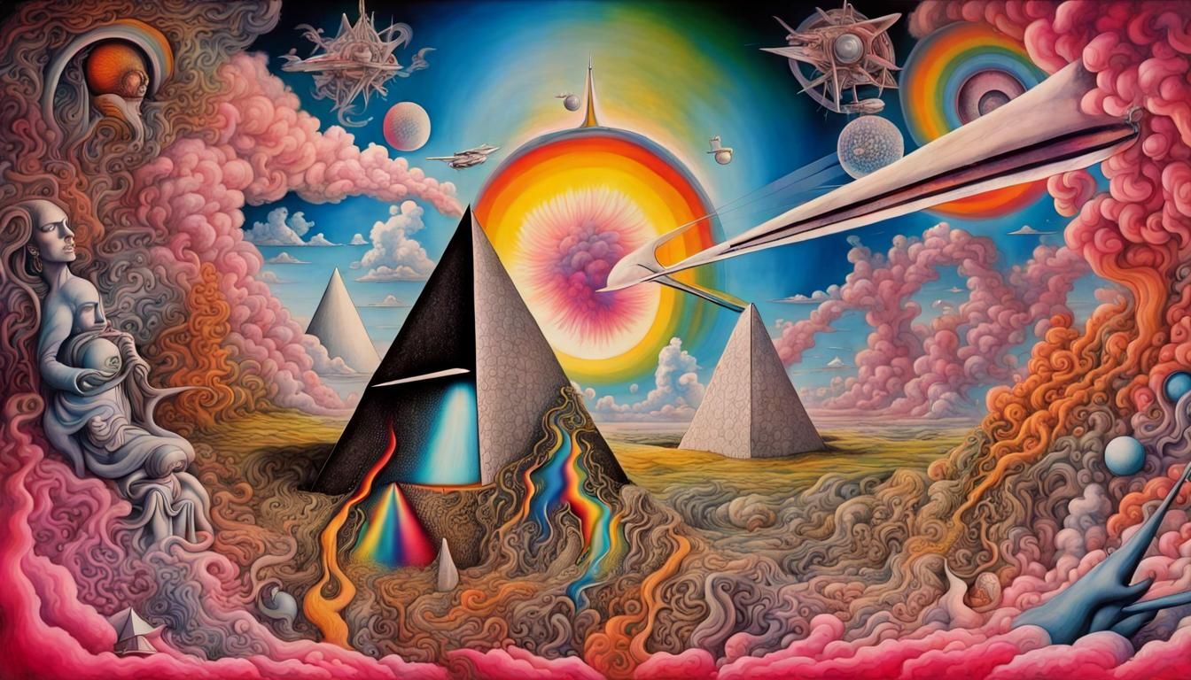 Psychedelic Pink Floyd Tribute Art
