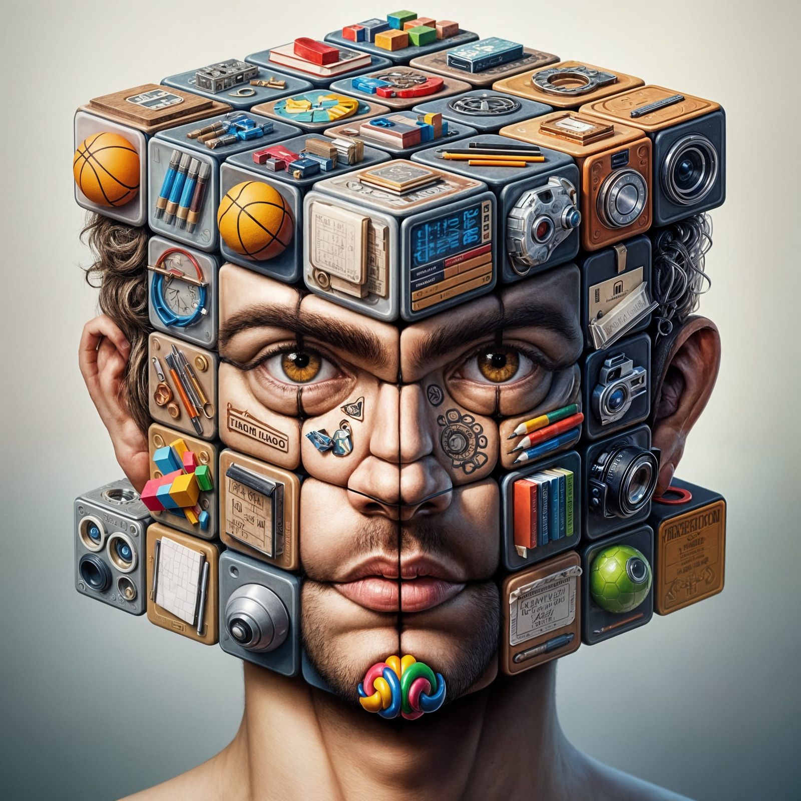 Cubical Head: Knolling Through Life's Phases