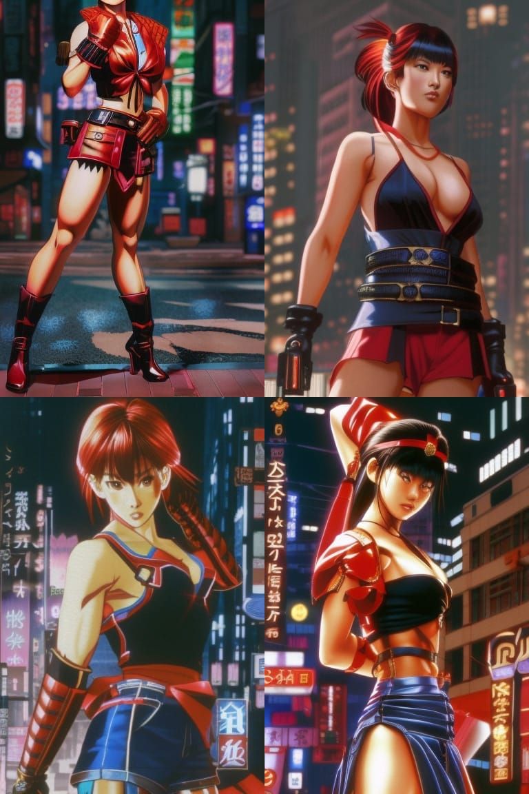 Streets of Rage: Japanese Actress as Anime Character