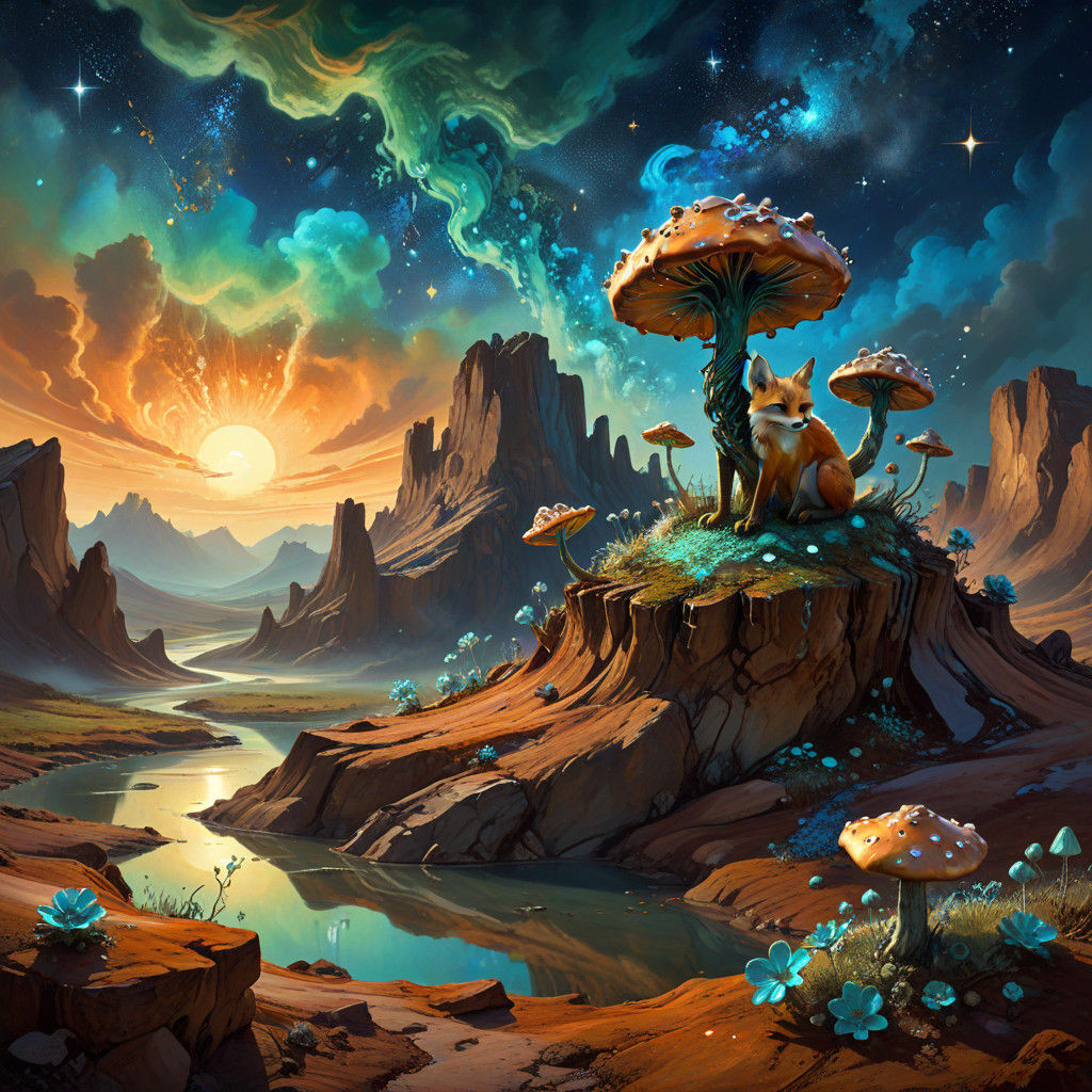 Ethereal Valley of Whimsy in Synthetic Combinatorial Style