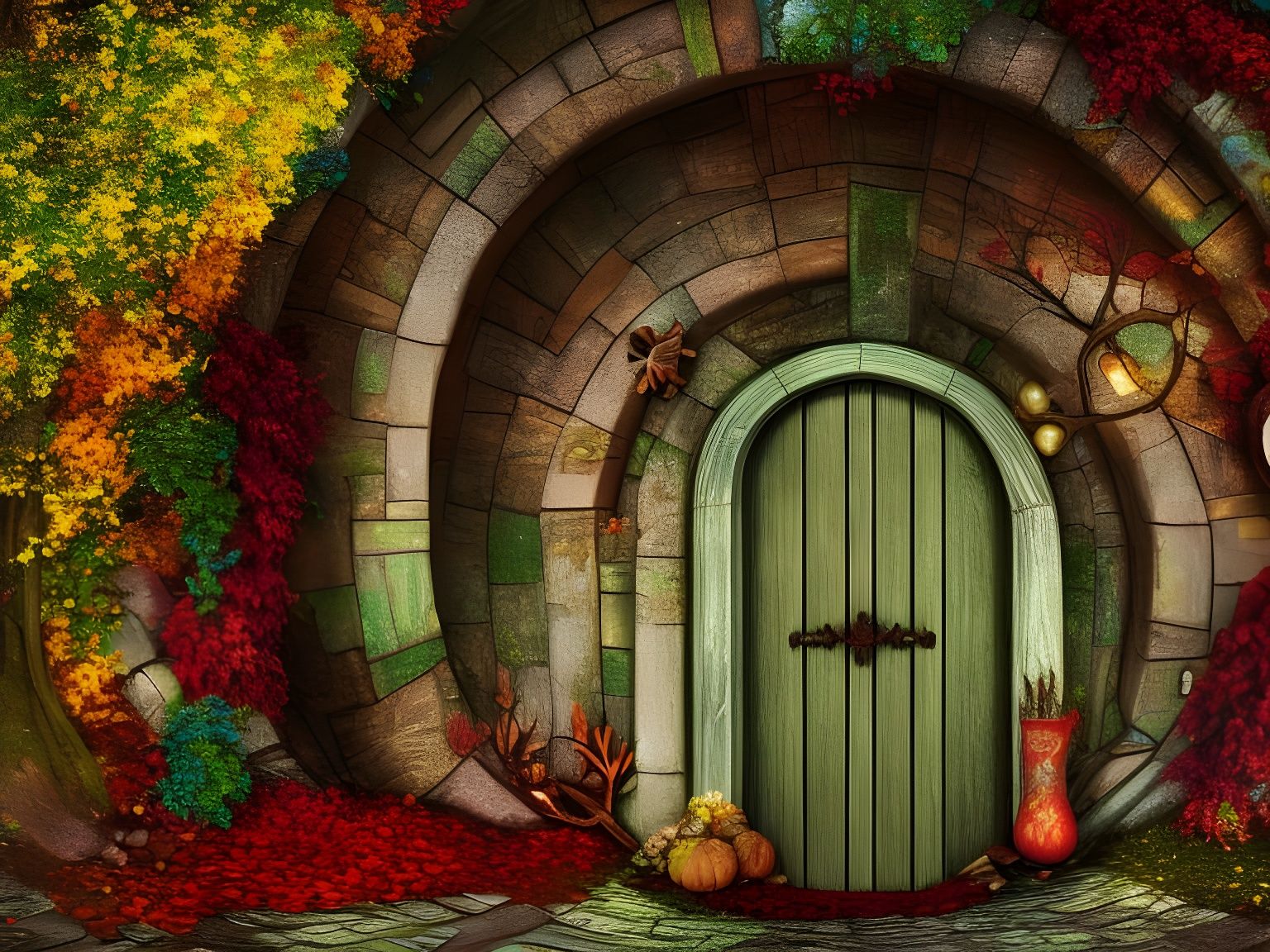 Enchanted Elven Doorway to the Four Seasons