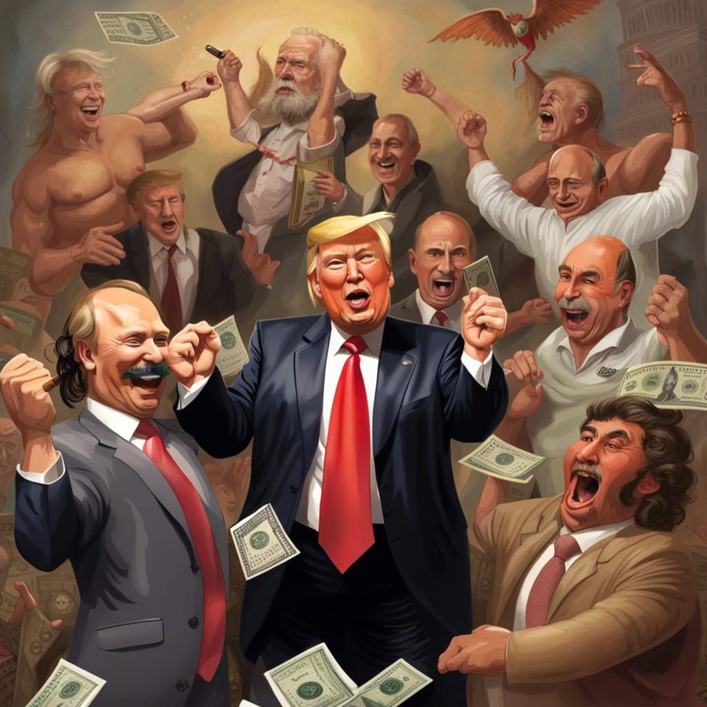 Satirical Image of Political Figures