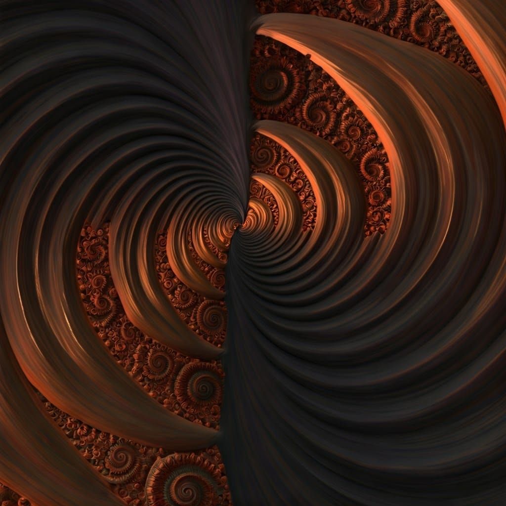 Surreal, Hyper-Realistic Spiral of Spirals in Vibrant Colors