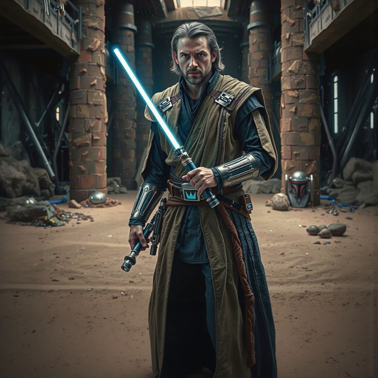 Galactic Warrior in Futuristic Armor