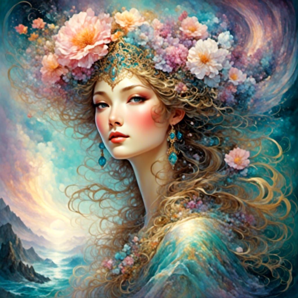 Happy New Year 2024 Greeting Card, Digital Illustration