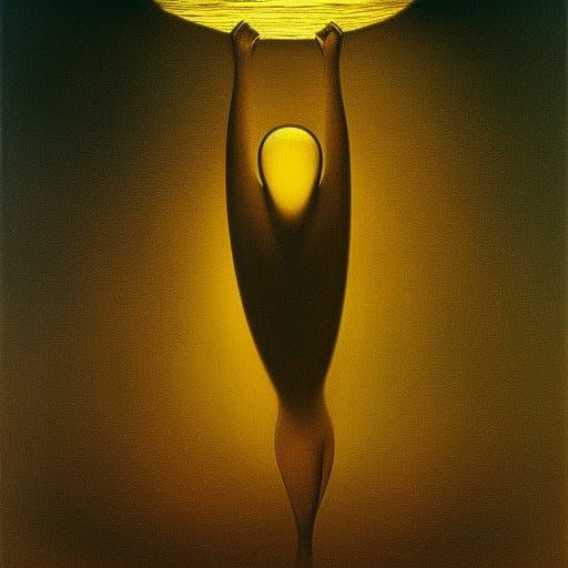 Hourglass in Surrealist Style