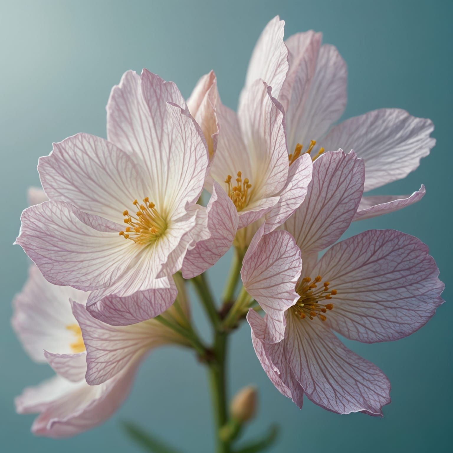 Delicate Primroses in Ethereal Pastels