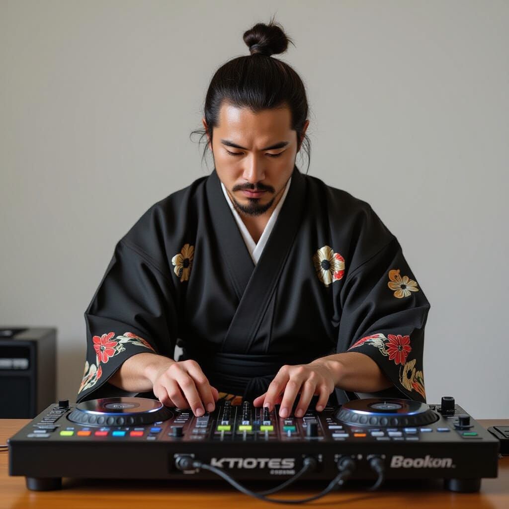 Samurai Creates Music on Beat Machine
