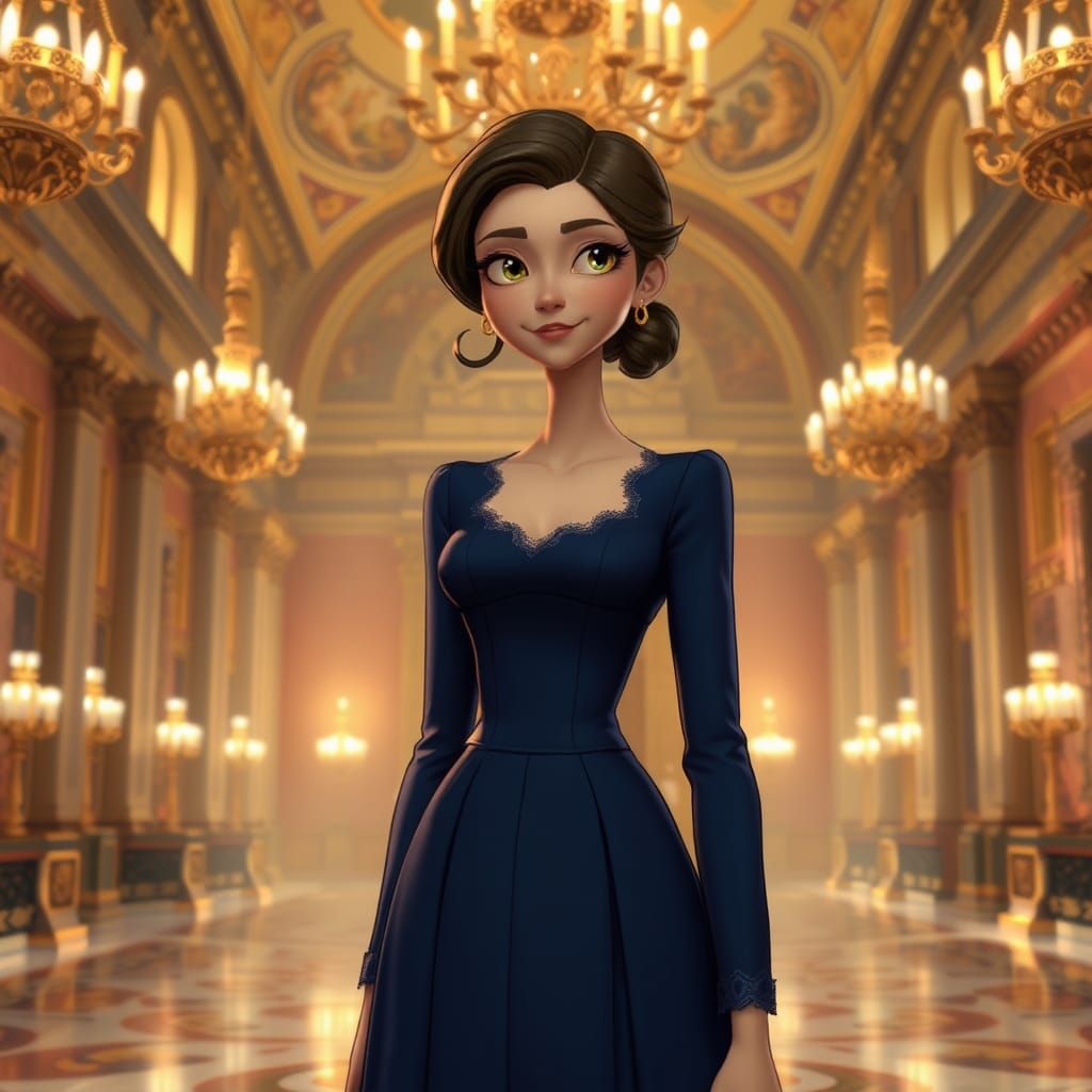 Elegant Royal Advisor in Palace Setting