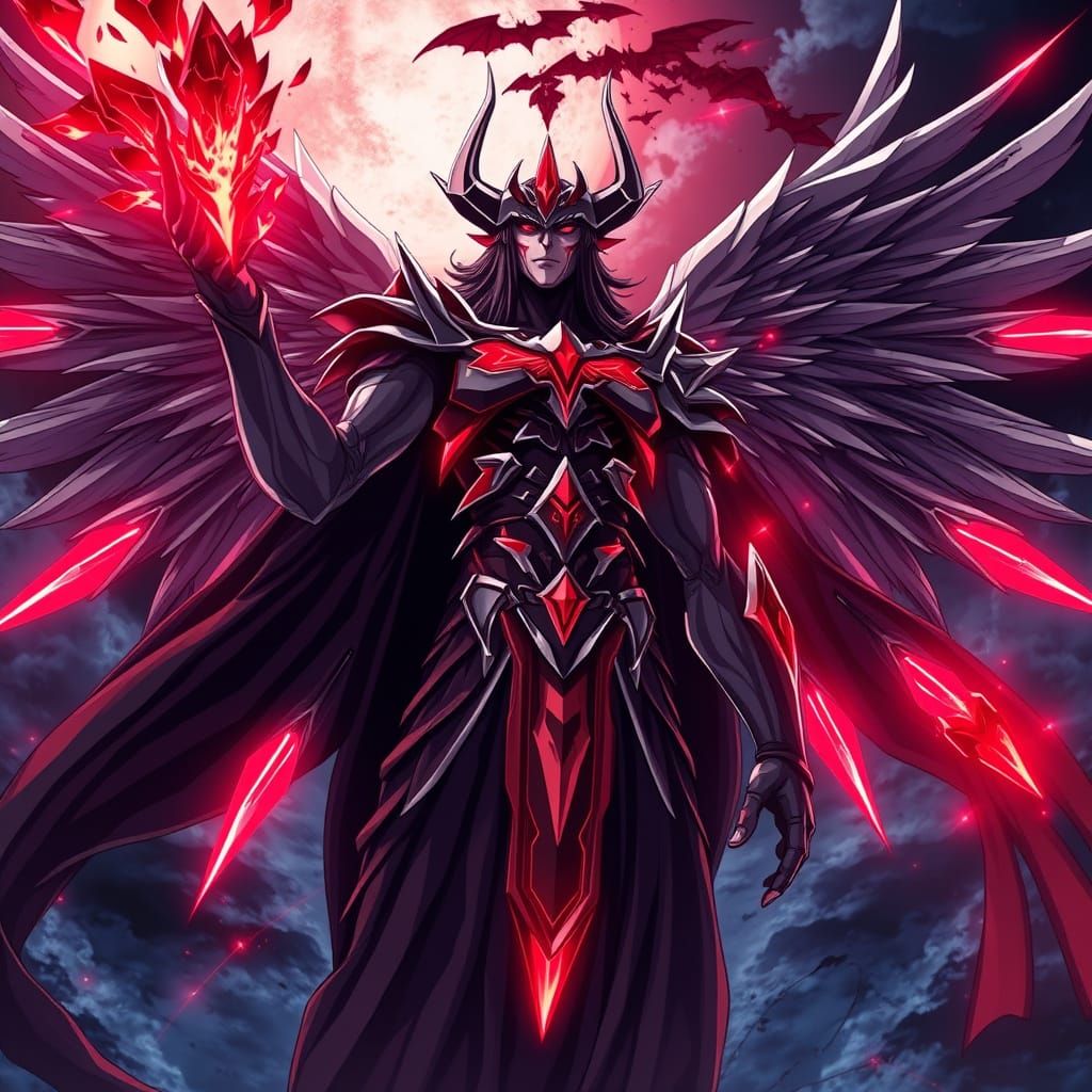 Epic Anime Angel Battles Dark Sky