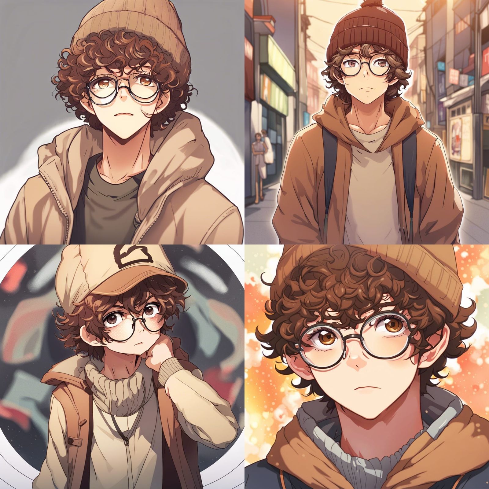 Anime Style Portrait of a Young Man
