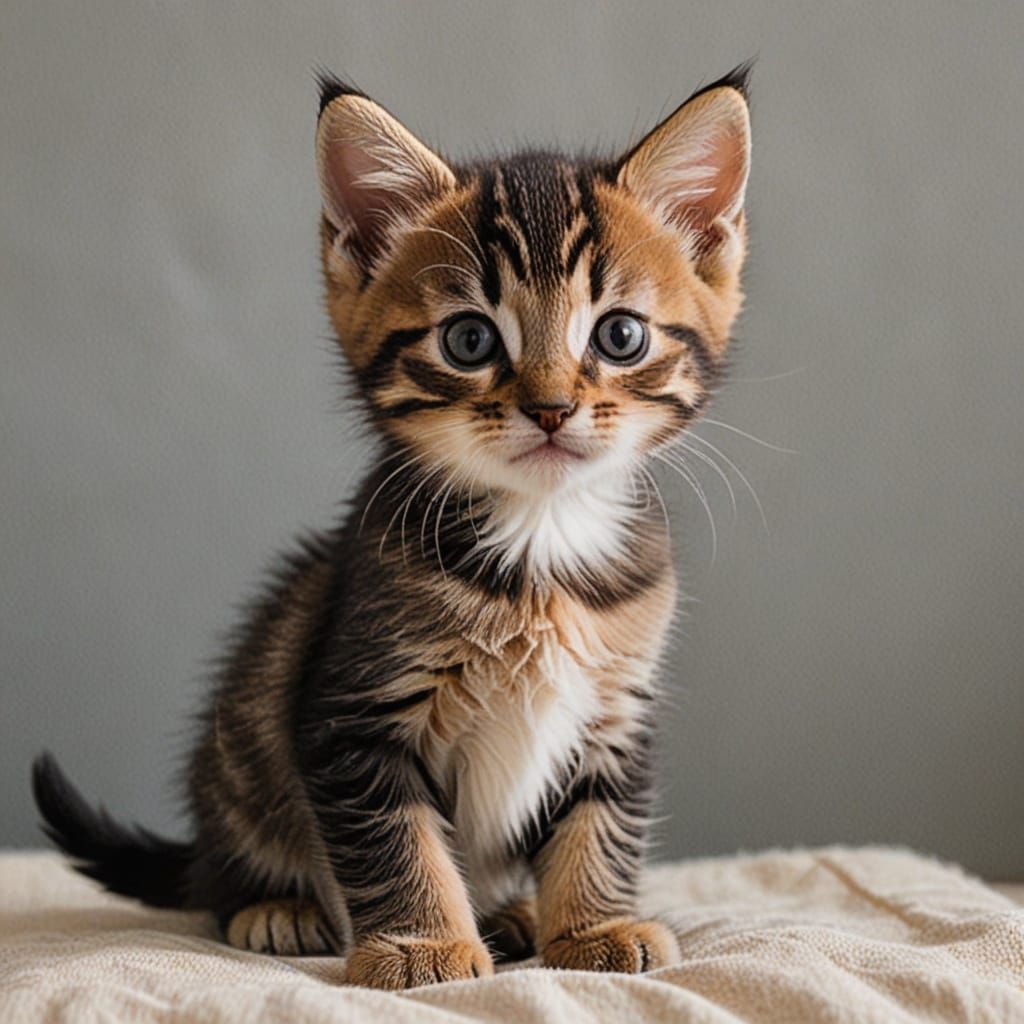 Adorable Kitten Portrait