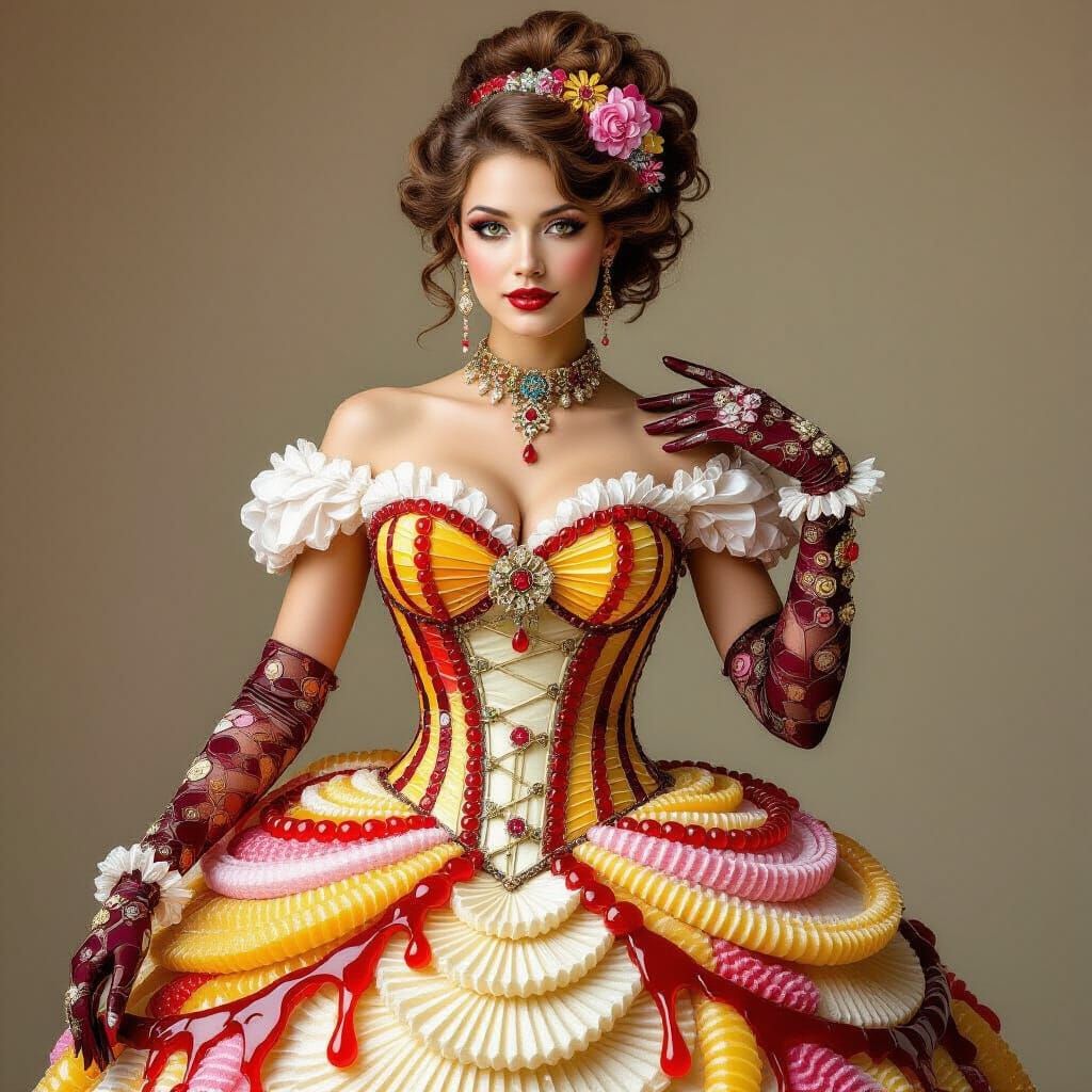 Countess of Candy in Steampunk Gown