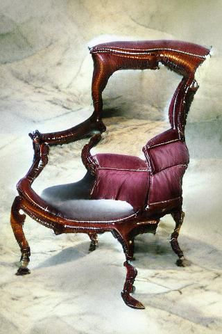Elegant Rosewood Armchair in Louis XV Style
