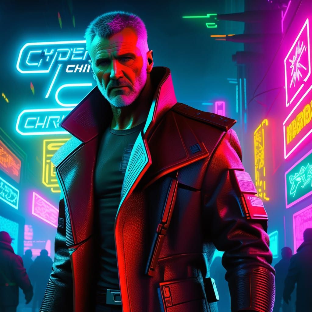 Cyberpunk Dreams of a Futuristic Christmas Night