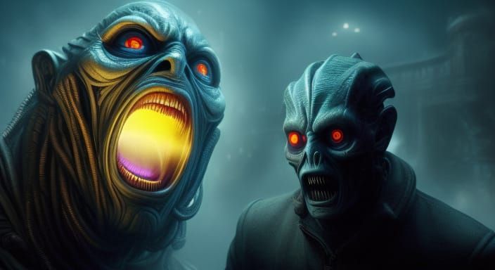 Horror Monster Portrait in Hyper-Realistic Style