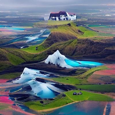 Breathtaking Iceland Landscape with Glacial River