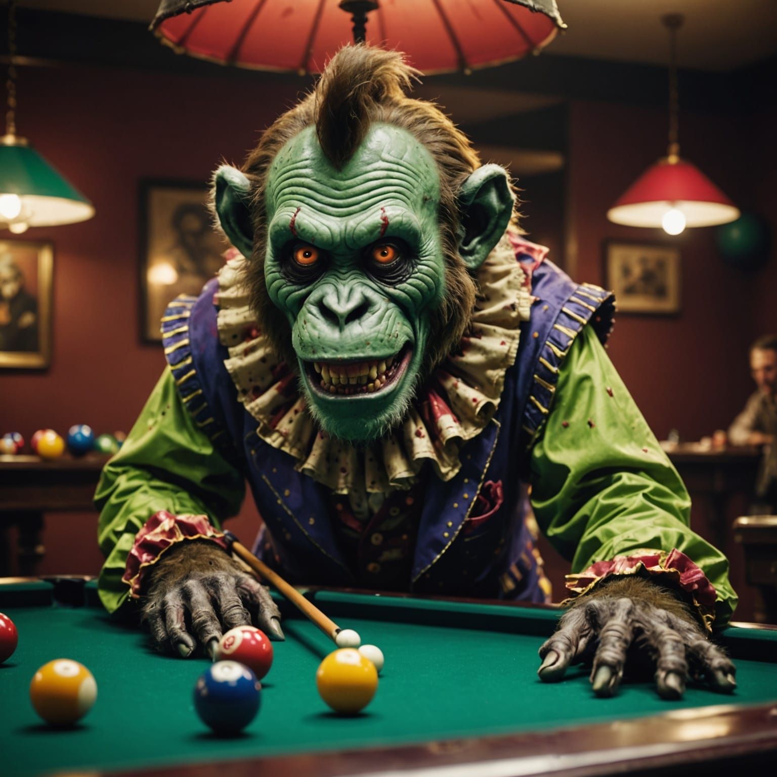 Epic Zombie Clown's Cinematic Pool Shot