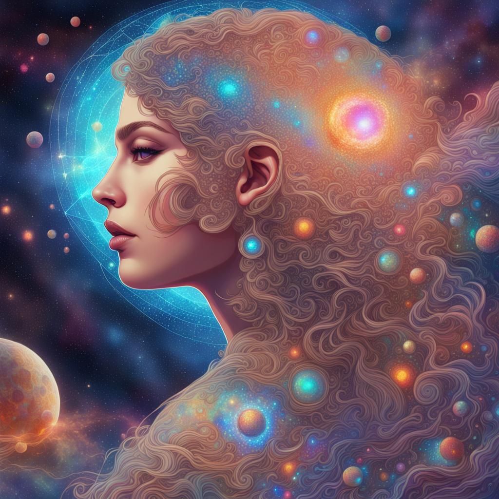 Astral Cosmic Illustration of Iran by Pablo Amaringo