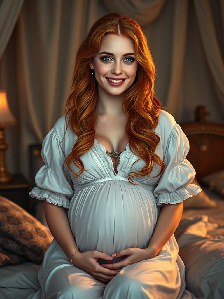 A Pregnant Lady in Regency Splendor