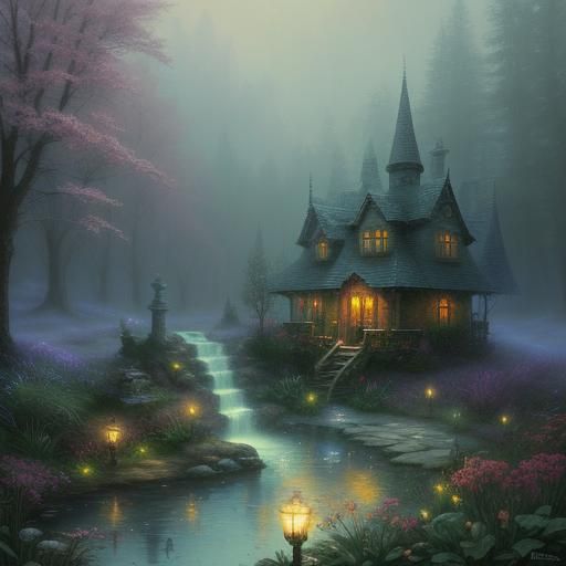 Ethereal Ghost Emerges from Wishing Well