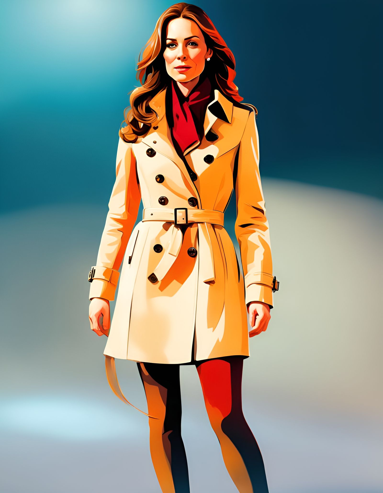 Princess Catherine at Royal Reception in Hyperrealism