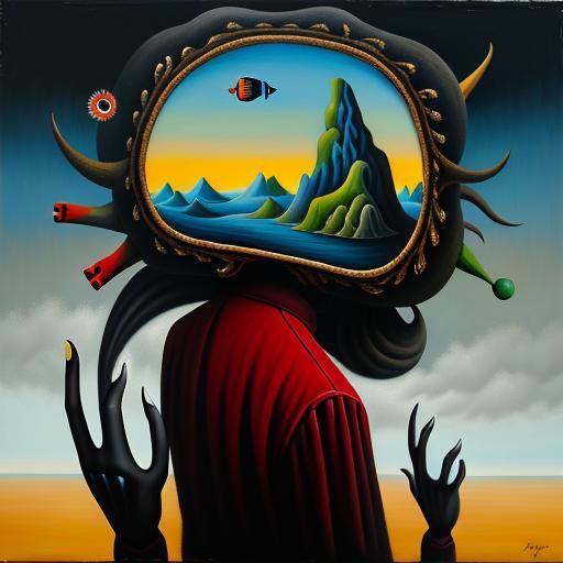 Surreal Dreamscape in Matte Oil Paint