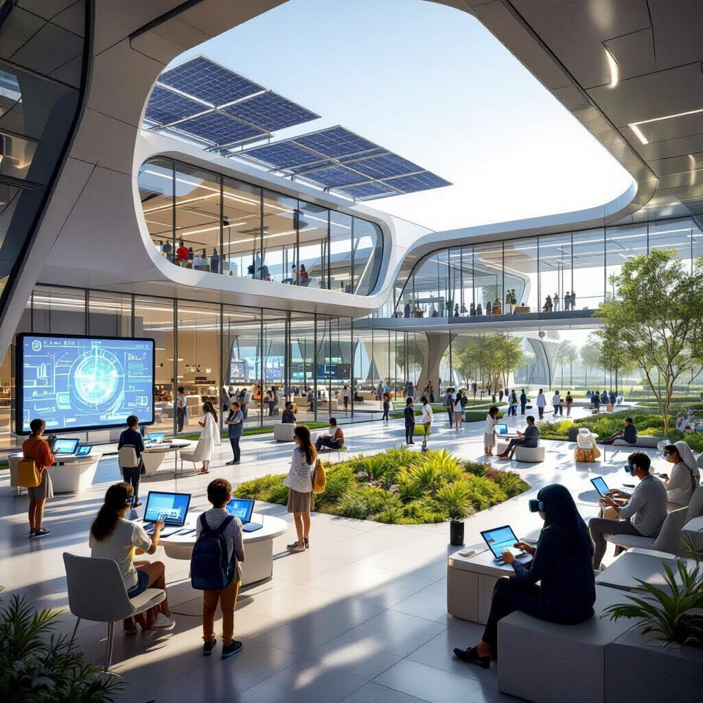 UAE School 2030: Modern Architecture & Futuristic Tech