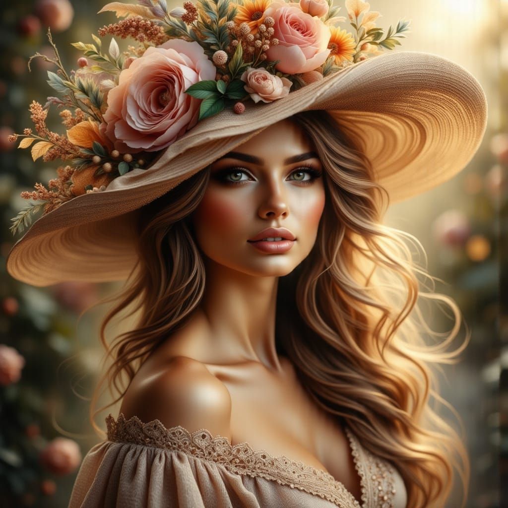 Avant-garde in cream and peach