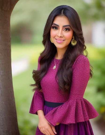 Realistic Portrait of a Mexican Girl