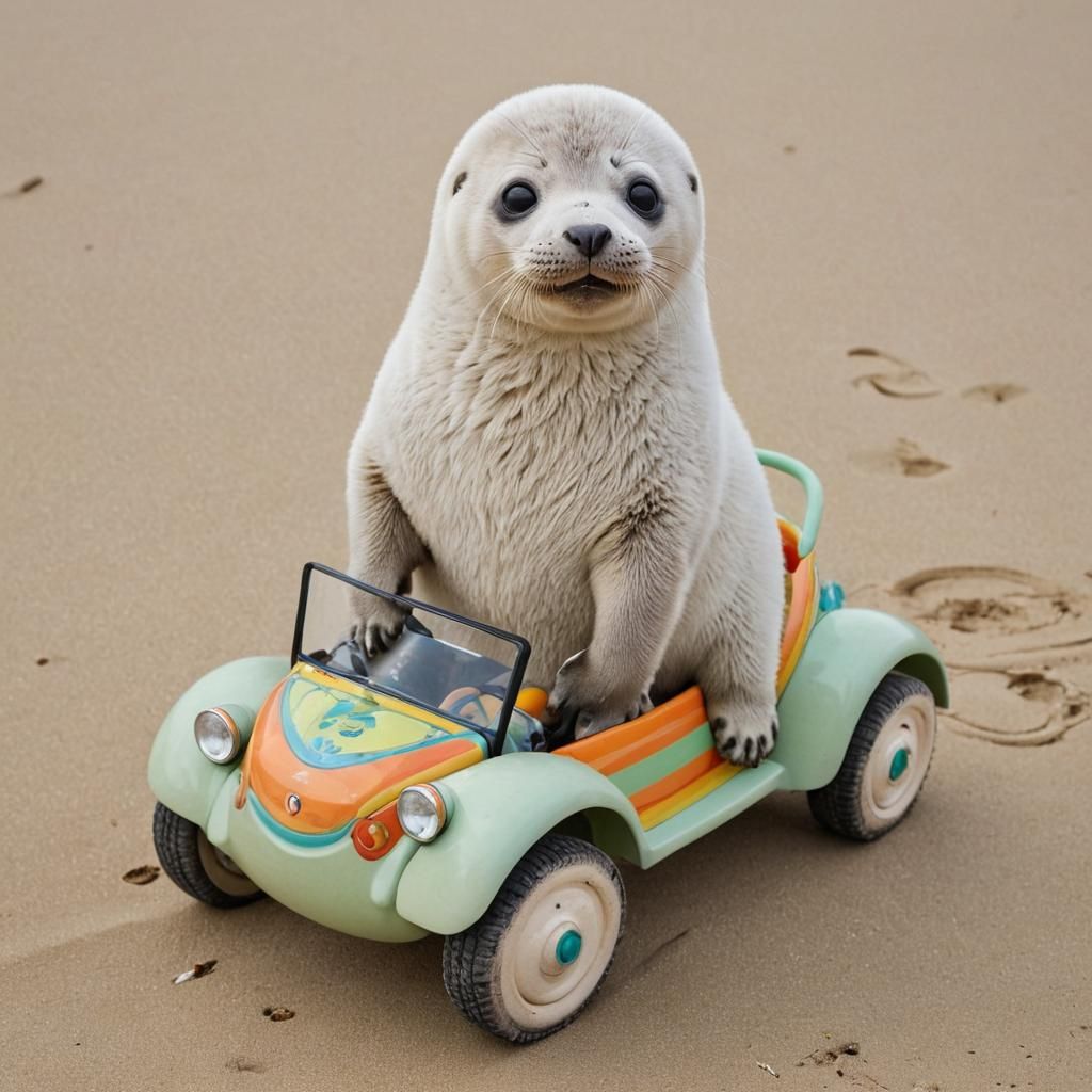 Cute Seal Beach Buggy Hybrid on Sandy Beach