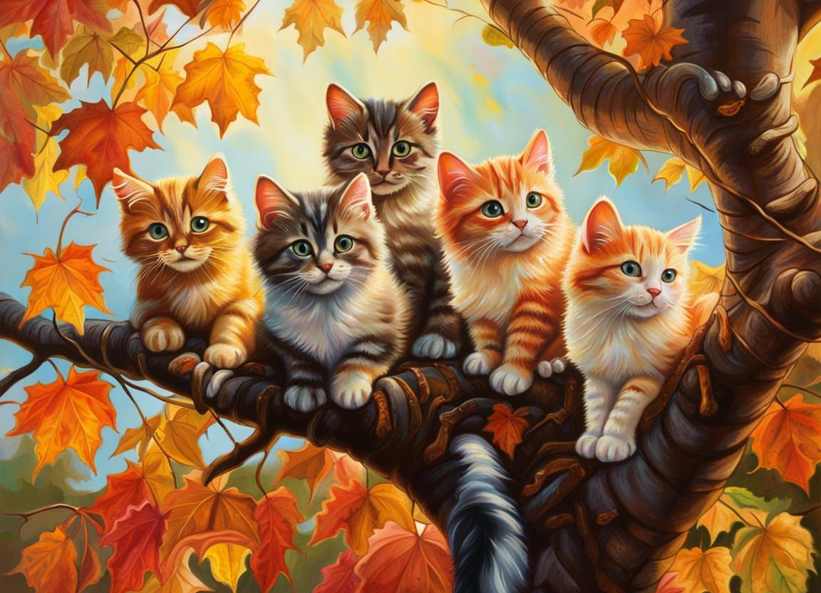 Cats on tree